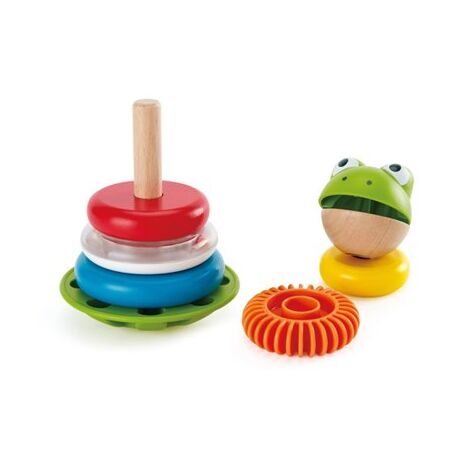 E0457 MR. FROG STACKING RINGS השחלת טבעות מר צפרדע Hape למכירה , 2 image