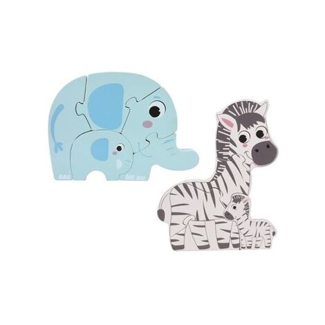 16113 פאזל הורים גורים פיל וזברה Pit Toys למכירה , 2 image