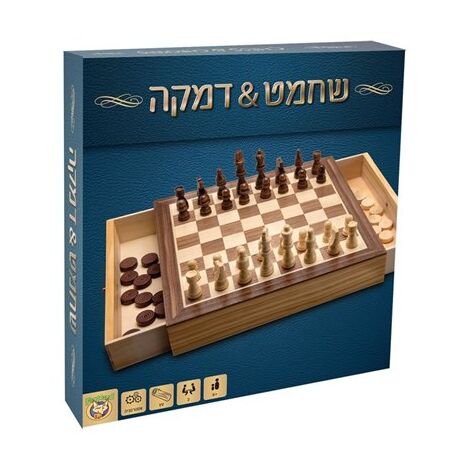 משחק שחמט ודמקה עם מגירות Foxmind למכירה , 2 image