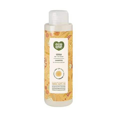 EcoLove שמפו אורגני לשיער רגיל  עד יבש 500 מ"ל למכירה , 2 image