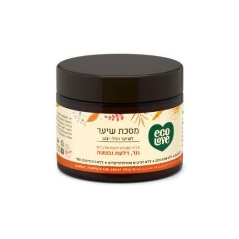 EcoLove מסיכה אורגנית לשיער רגיל עד יבש 350 מ"ל למכירה 