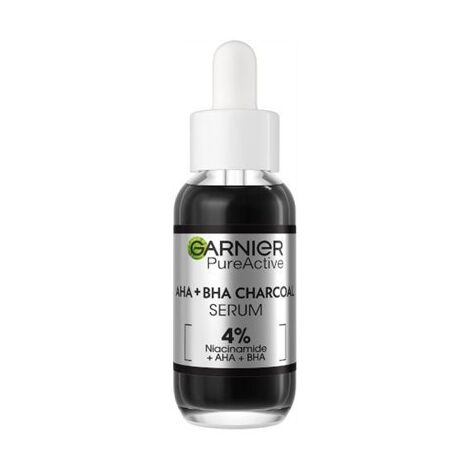 Skinactive AHA+BHA Charcoal Anti-Blemish Serum 30ml Garnier למכירה , 2 image