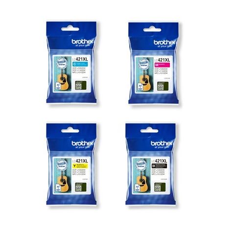 מארז ראשי דיו Brother LC421XL Pack 4pck BK/C/M/Y למכירה 