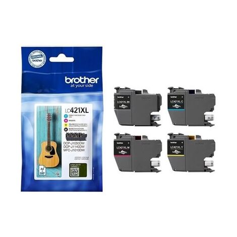 מארז ראשי דיו Brother LC421XL Pack 4pck BK/C/M/Y למכירה , 3 image