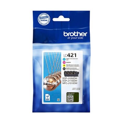 מארז ראשי דיו LC421 סט 4 ראשי דיו Brother למכירה , 4 image