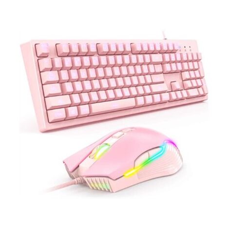 מקלדת ועכבר Onikuma G25 Wired Pink Gaming Keyboard + CW905 Mouse Set למכירה , 2 image