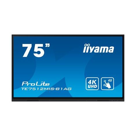 מסך מחשב iiYAMA ProLite TE7512MIS-B1AG  75 אינטש 4K למכירה , 2 image