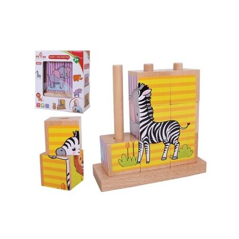 12077 פאזל קוביה עומד חיות בר Pit Toys למכירה , 2 image
