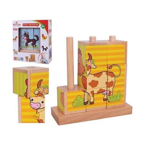 12076 פאזל קוביה עומד חיות בית Pit Toys למכירה , 3 image