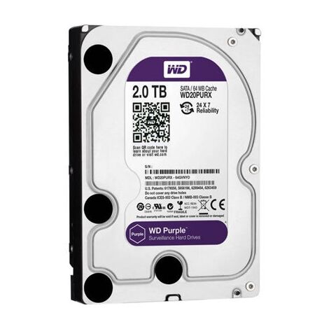 כונן קשיח  פנימי Western Digital Purple WD20PURX 2000GB למכירה , 2 image