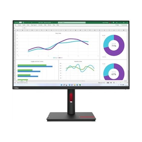 מסך מחשב Lenovo ThinkVision T32h-30 63D3GAT1IS  31.5 אינטש QHD לנובו למכירה , 2 image