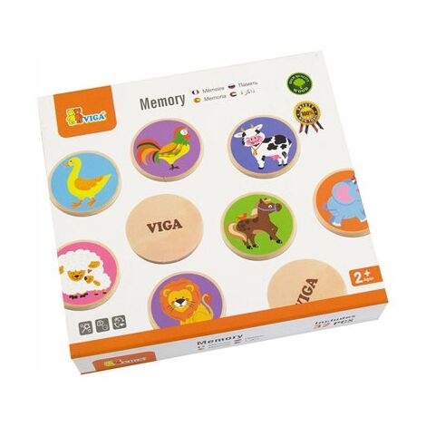 משחק 513085 משחק זכרון מעץ - חיות VIGA למכירה , 3 image