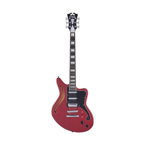 גיטרה חשמלית D'Angelico Premier Bedford SH Oxblood למכירה , 2 image