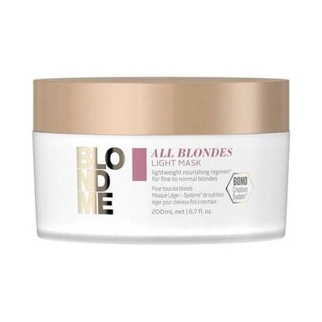 Schwarzkopf מסכת בלונדמי לייט מאסק לשיער בלונדיני דק עד רגיל 200 מ"ל שוורצקופ למכירה 