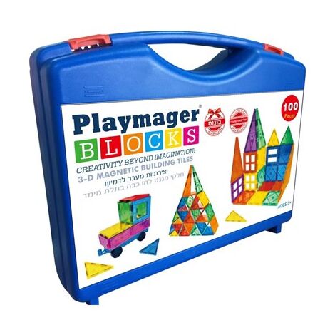 Playmager KBM-T מגנטים במזוודה 100 חלקים למכירה , 2 image