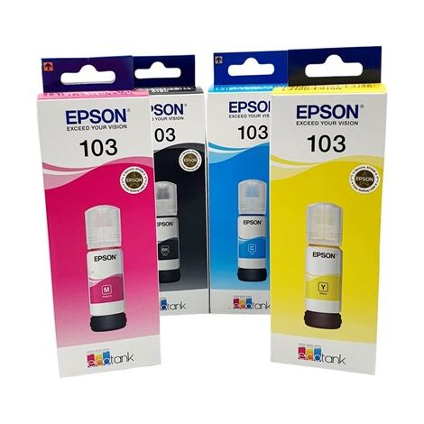 בקבוקון מילוי Epson 103 Pack 4 pck C13T00S64A אפסון למכירה , 2 image