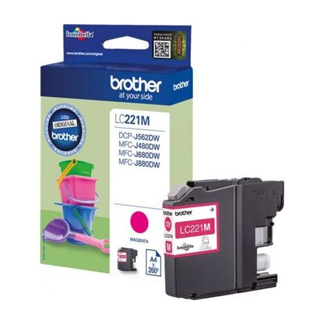 ראש דיו מג'נטה / אדום  Brother LC221M למכירה , 2 image
