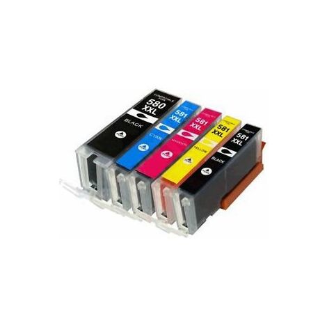 מארז ראשי דיו PGI-580XXLBK + CL-I581XXL מארז 5 ראשים Canon קנון למכירה , 3 image