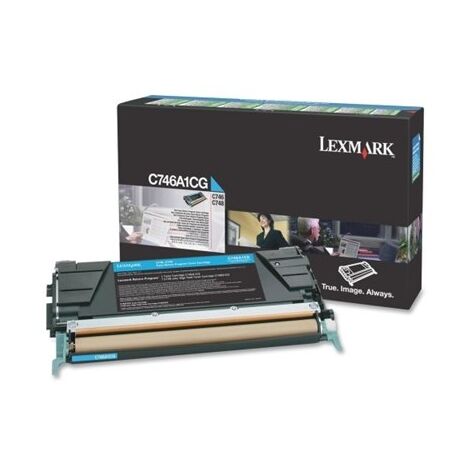 טונר ציאן / כחול  Lexmark C746A1CG לקסמרק למכירה 