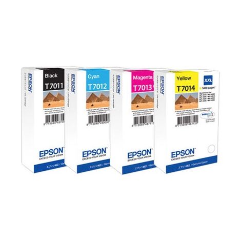 מארז ראשי דיו T7011 / T7012 / T7013 / T7014 XXL סט 4 ראשי דיו Epson אפסון למכירה , 2 image