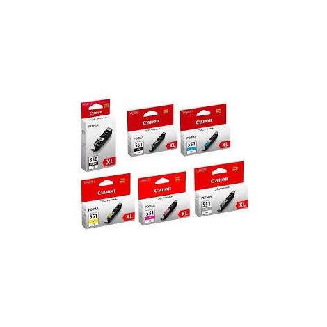 ראש דיו PGI-550XL + CLI-551XL מארז 6 ראשים Canon קנון למכירה , 4 image