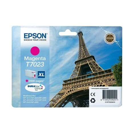 ראש דיו מג'נטה / אדום  Epson T7023 אפסון למכירה , 2 image