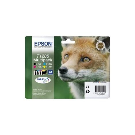 מארז ראשי דיו  צהוב שחור כחול אדום Epson T1285 Pack 4 pck C13T12854010 אפסון למכירה , 2 image