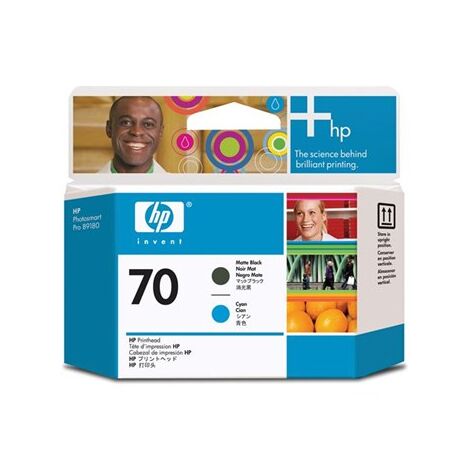 ראש דיו  שחור וציאן HP 70 C9404A למכירה , 2 image
