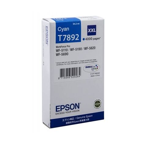 ראש דיו ציאן / כחול  Epson T7892 C13T789240 אפסון למכירה , 2 image