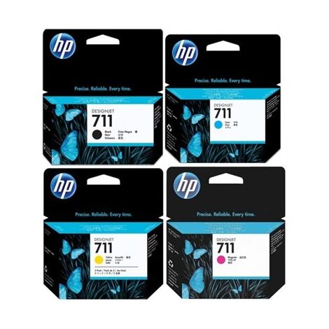 מיכל דיו 711 CZ130A - CZ133A סט 4 ראשי דיו HP למכירה 