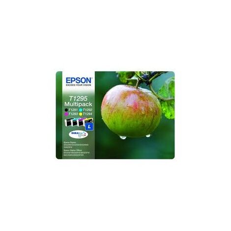 מארז ראשי דיו  צהוב שחור כחול אדום Epson T1295 Pack 4 pck C13T12954012 אפסון למכירה 