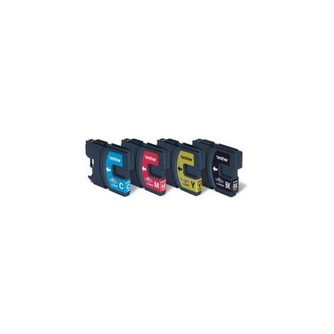 מארז ראשי דיו  צהוב שחור כחול אדום LC-980/1100 סט 4 ראשי דיו Brother למכירה 