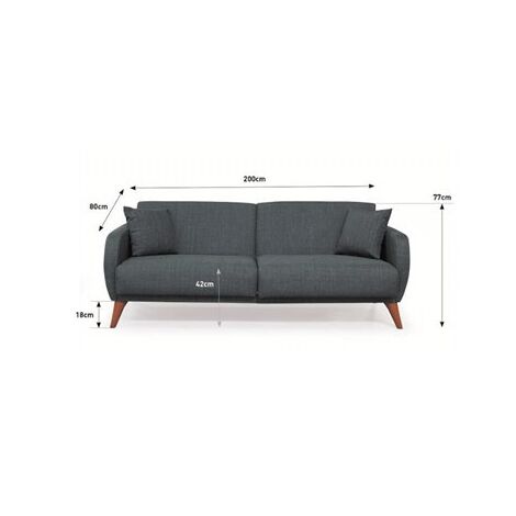 ספה תלת מושבית Bradex Mozzi ספה תלת מושבית נפתחת למיטה עם ארגז מצעים למכירה , 3 image