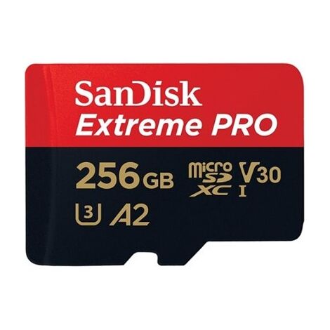 כרטיס זיכרון SanDisk Extreme Pro SDSQXCZ-256G 256GB Micro SD סנדיסק למכירה 