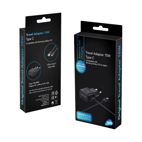 מטען 15W Travel Adapter + USB A to C Cable  טלפונים סמסונג למכירה , 3 image