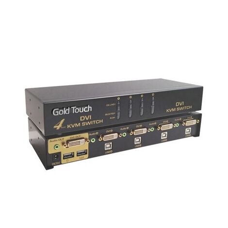 קופסת מיתוג Gold Touch KVM-DVI-4 למכירה 