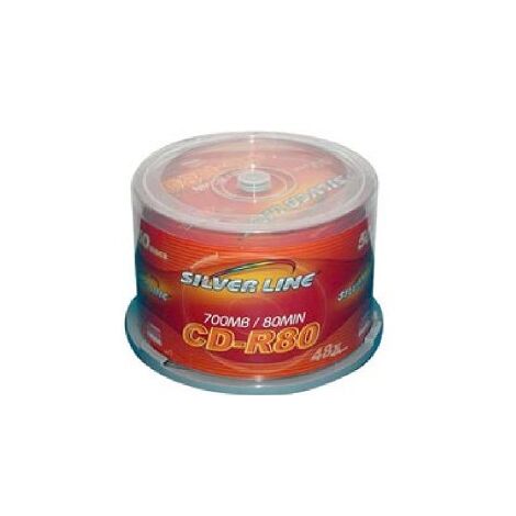 CD-R 700MB x52 CAKE 50 יחידות Silver Line למכירה , 2 image