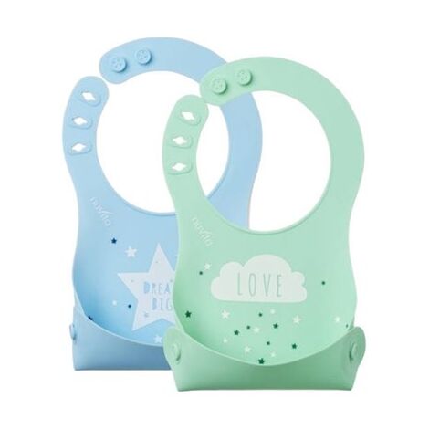 Nuvita Squashy 4370 - Set of 2 silicone bibs למכירה 