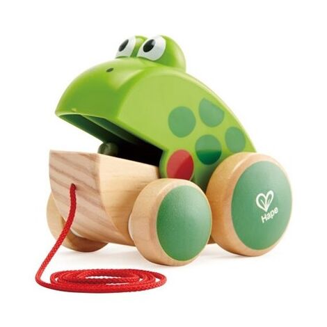 E0361 FROG PULL ALONG מעודד הליכה צפרדע Hape למכירה 