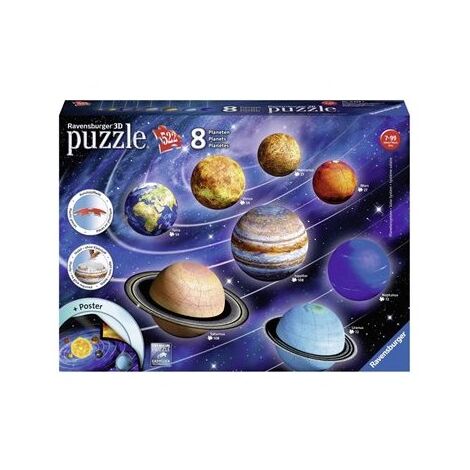 1166פאזל Solar System 8 Planets 3D 522 חלקים Ravensburger למכירה , 2 image