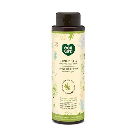 EcoLove מרכך מתיר קשרים לכל סוגי השיער ירקות ירוקים 500 מ"ל למכירה , 2 image