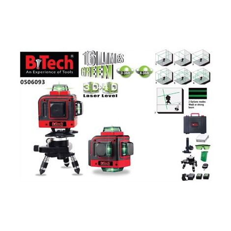 פלס 4D-XXX 0506093 16 קווים B-Tech Tools למכירה , 3 image