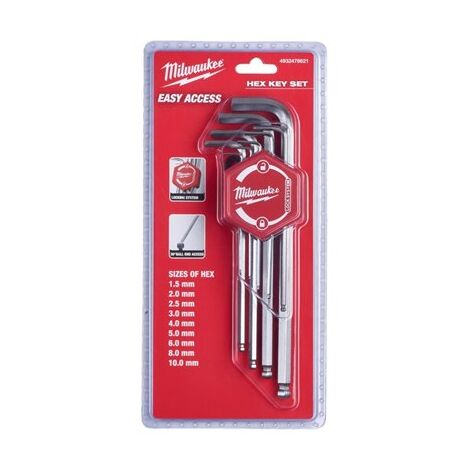 מפתחות Milwaukee HEX KEY 9PC SET 4932478621 למכירה 