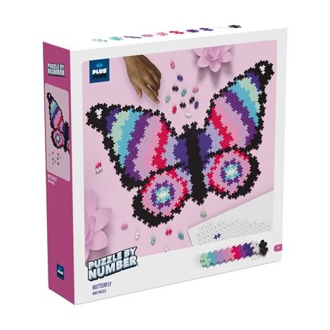 Plus Plus 3915 Puzzle By Number Butterfly למכירה , 2 image