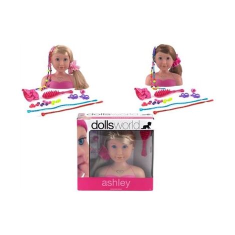 Dolls World YWO8584 ראש בובה לתספורת 2 מעורב למכירה , 2 image