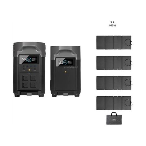 תחנת כוח Delta 3600Pro + פאנלים סולאריים + תא הרחבה EcoFlow למכירה , 2 image