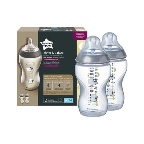 Tommee Tippee זוג בקבוקים טבעי מאויר 2*170 מ"ל למכירה 