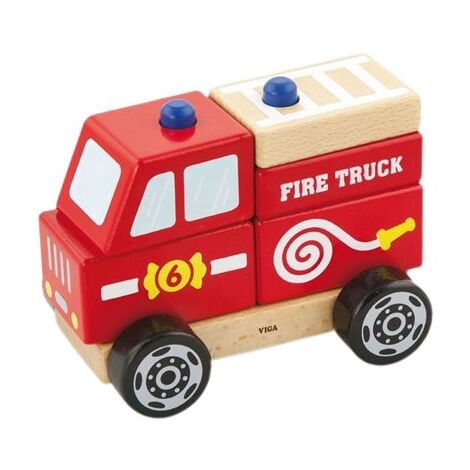 50203 מכונית כיבוי אש מעץ5 חלקים&lrm; viga&lrm; למכירה 