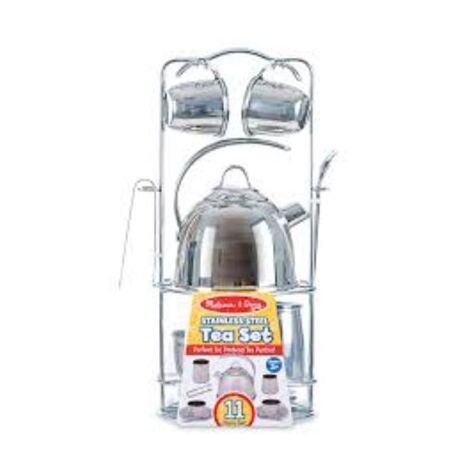 Melissa & Doug4251 Stainless Steel Tea Set and Storage Stand&lrm; למכירה , 2 image
