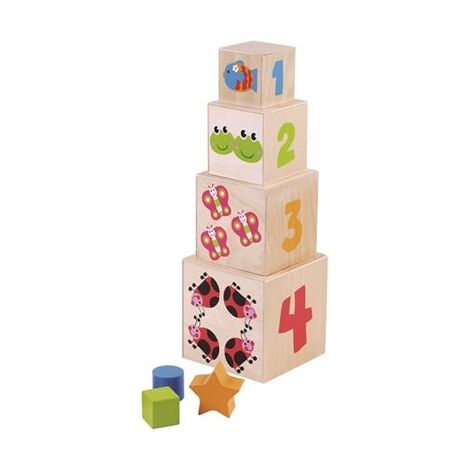 16095 מגדל קוביות מצוייר&lrm; Pit Toys&lrm; למכירה 